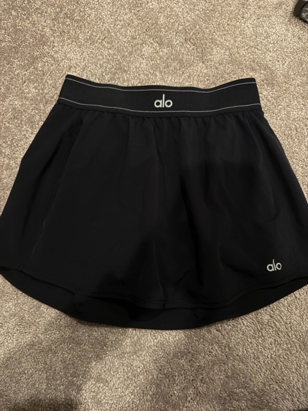 Alo Black Match Point Tennis Skirt